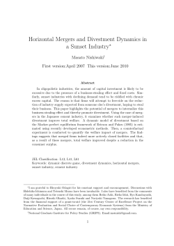Horizontal Mergers and Divestment Dynamics in a Sunset Industry