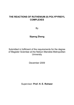 THE REACTIONS OF RUTHENIUM (II)