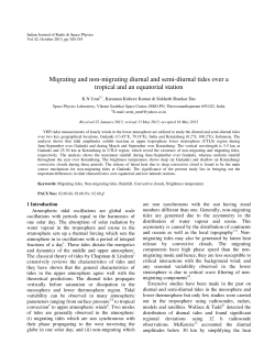 Migrating and non-migrating diurnal and semi
