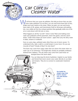 Car Care for Cleaner Water Car Care for Cleaner Water