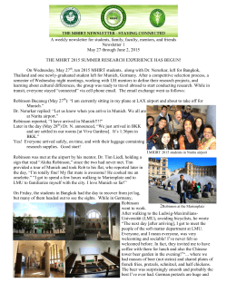 May 27 &ndash; June 2, 2015