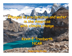 Changes in precipitation and water in the Americas with climate