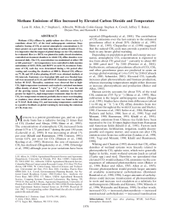 Methane Emissions of Rice Increased by Elevated Carbon Dioxide