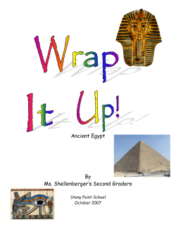Ancient Egypt By Ms. Shellenberger`s Second Graders