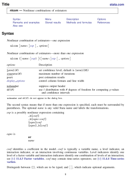 nlcom - Stata