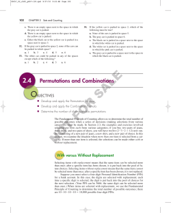 2.4 Permutations and Combinations
