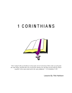 1 Corinthians Bible Class Book
