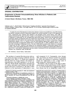 Progression of Human Immunodeficiency Virus Infection in Patients