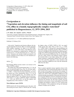 Corrigendum to - Biogeosciences