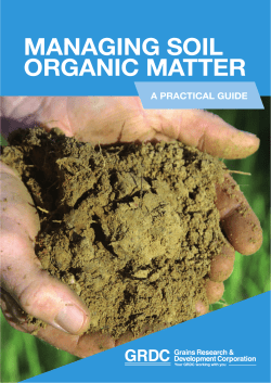 managing soil organic matter