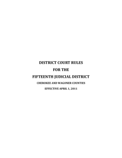 district court rules for the fifteenth judicial district