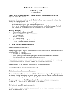 Package leaflet: Information for the user ellaOne 30 mg tablet