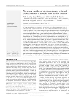 Ribosomal multilocus sequence typing: universal
