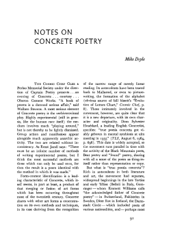 notes on concrete poetry