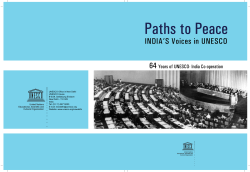 Paths to peace: India`s voices in UNESCO