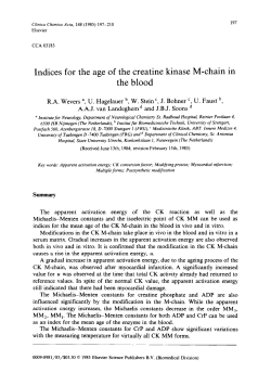 Indices for the age of the creatine kinase M