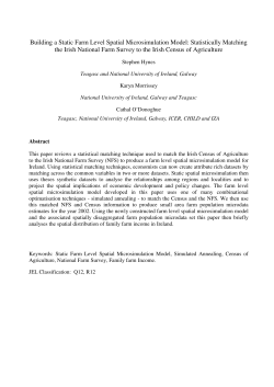 Building a Static Farm Level Spatial Microsimulation Model