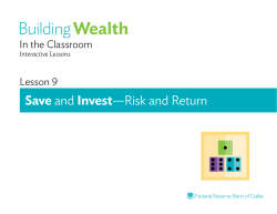 Save and Invest&mdash;Risk and Return - Federal Reserve Bank of Dallas