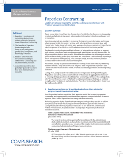 Paperless Contracting