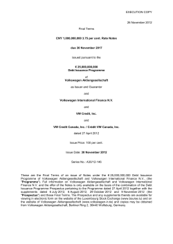 EXECUTION COPY 26 November 2012 Final Terms CNY