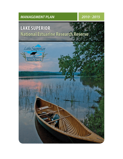 Management Plan - Lake Superior National Estuarine Research