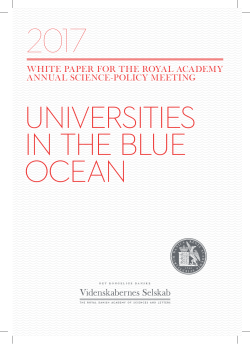 UNIVERSITIES IN THE BLUE OCEAN