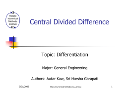 Central Divided Difference