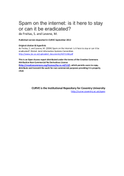 Spam on the internet - Coventry University