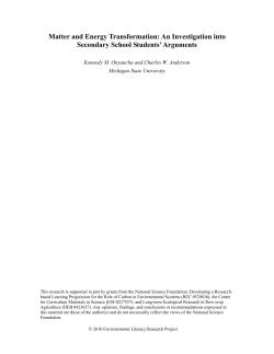 Matter and Energy Transformation: An Investigation into Secondary