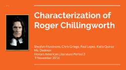 Characterization of Roger Chillingworth