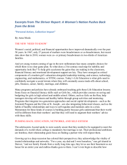 Excerpts from The Shriver Report: A Woman`s Nation Pushes Back