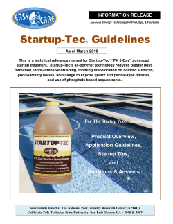 Startup-Tec® Technical Guidelines