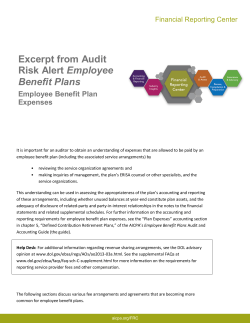 Excerpt from Audit Risk Alert Employee Benefit Plans