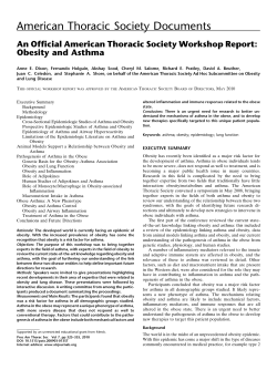 Obesity and Asthma - American Thoracic Society