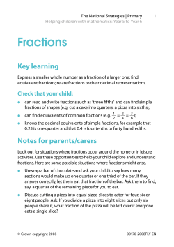 Helping children with mathematics: Year 5 to year 6