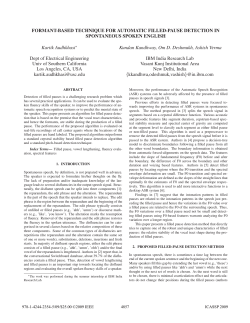 formant-based technique for automatic filled