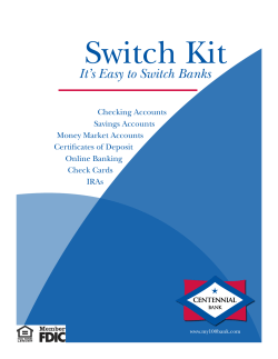 Switch Kit - Centennial Bank
