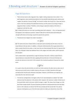 3 Bonding and structure I