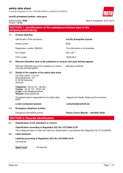 Safety Data Sheet: Iron(III) phosphate hydrate