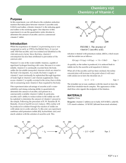 The Chemistry of Vitamin C