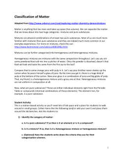 Classification of Matter