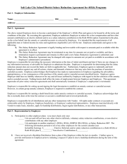 403(b) Salary Reduction Agreement