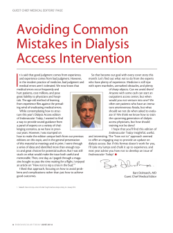 Avoiding Common Mistakes in Dialysis Access Intervention