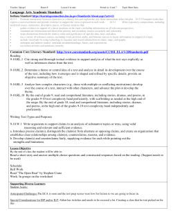 Language Arts Academic Standard