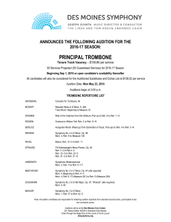 principal trombone - Des Moines Symphony
