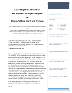 A Good Night for All Children: The Impact of the Pajama Program on