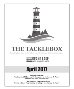 Tacklebox Newsletter - Grand Lake United Methodist Church