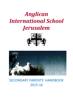 Daily Schedule - Anglican International School Jerusalem