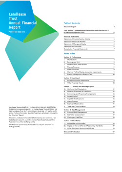Lendlease Trust Annual Financial Report