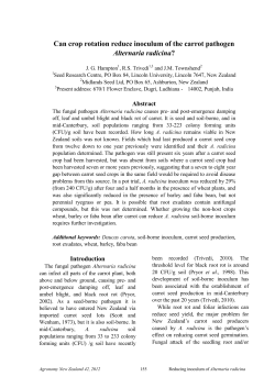 Can crop rotation reduce inoculum of the carrot pathogen Alternaria